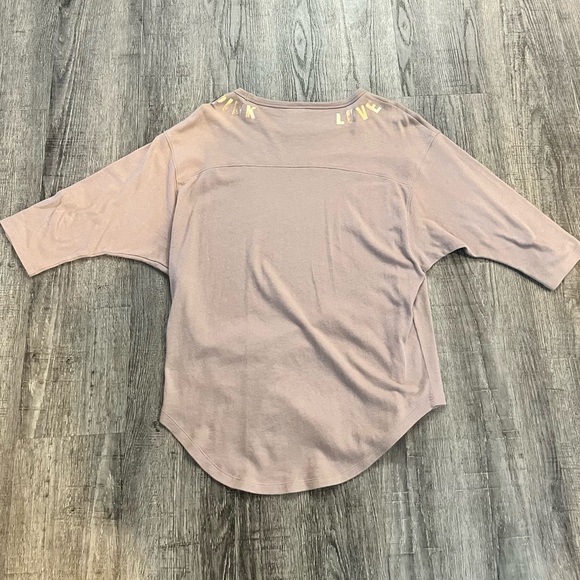 PINK Victoria’s Secret three quarter length shirt - taupe color. - Picture 4 of 5